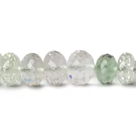 10mm Prasiolite Faceted Rondelles 16 inch 59 beads AA Grade