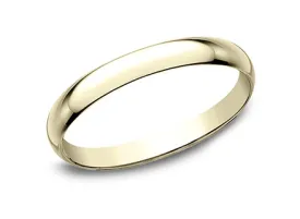 14k Yellow Gold Polished Wedding Band- 2mm