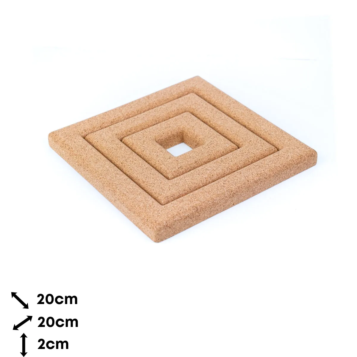 3-Piece Modular Cork Pot Trivet Set L-1056