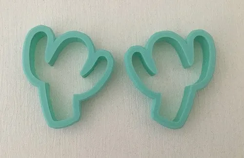 3D Printed Polymer Clay Cutter - Wonky Cactus 2 Piece Set