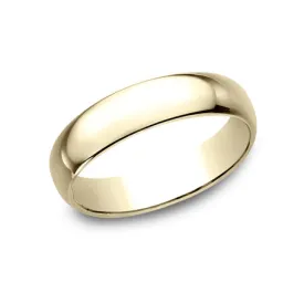 5mm Light Comfort Fit Men's Band in Yellow Gold- size 10