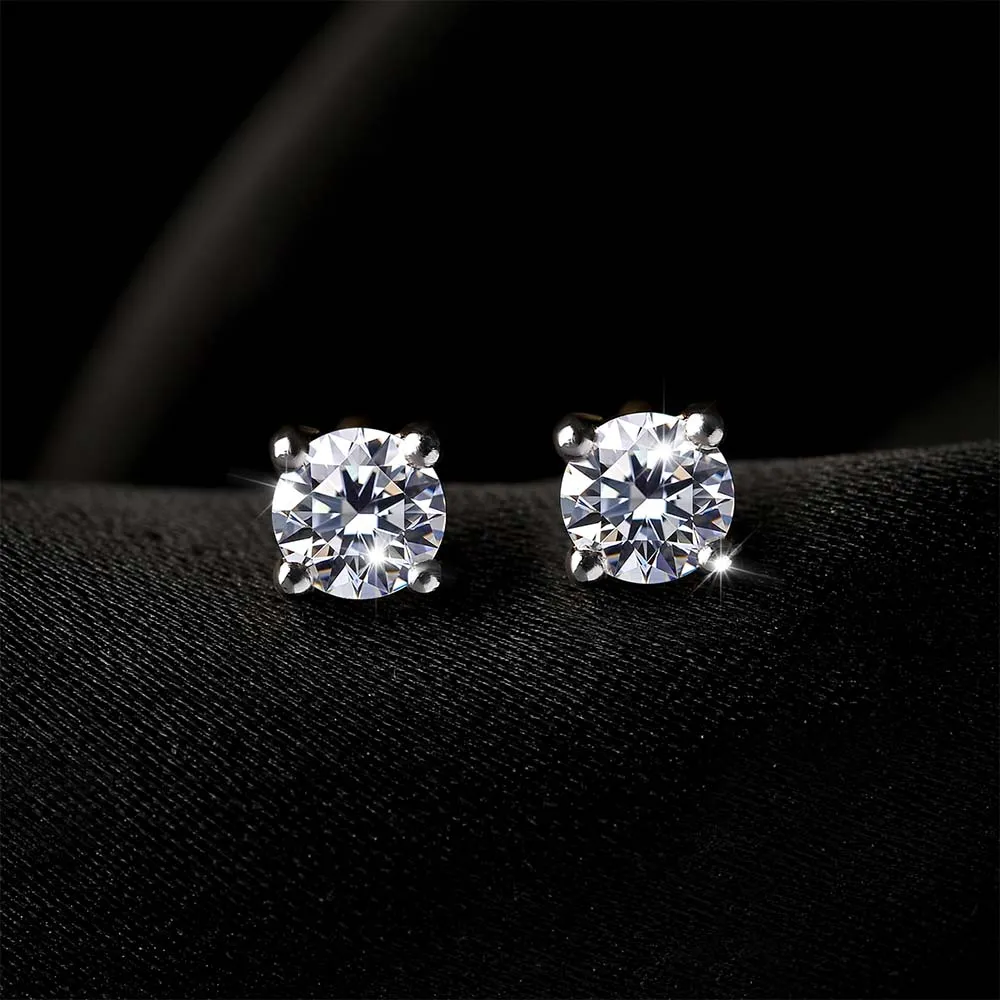 9K Gold Lab Grown Diamond Classic Stud Earrings