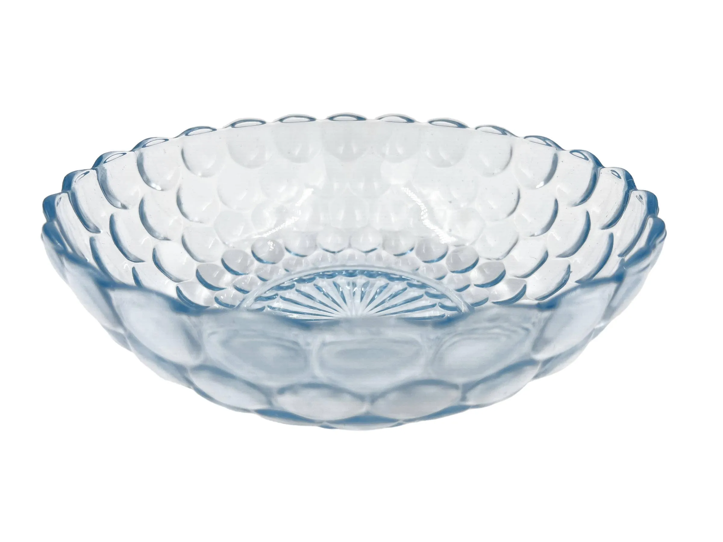 Anchor Hocking Fire King Sapphire Blue Bubble Glass Large Berry Bowl