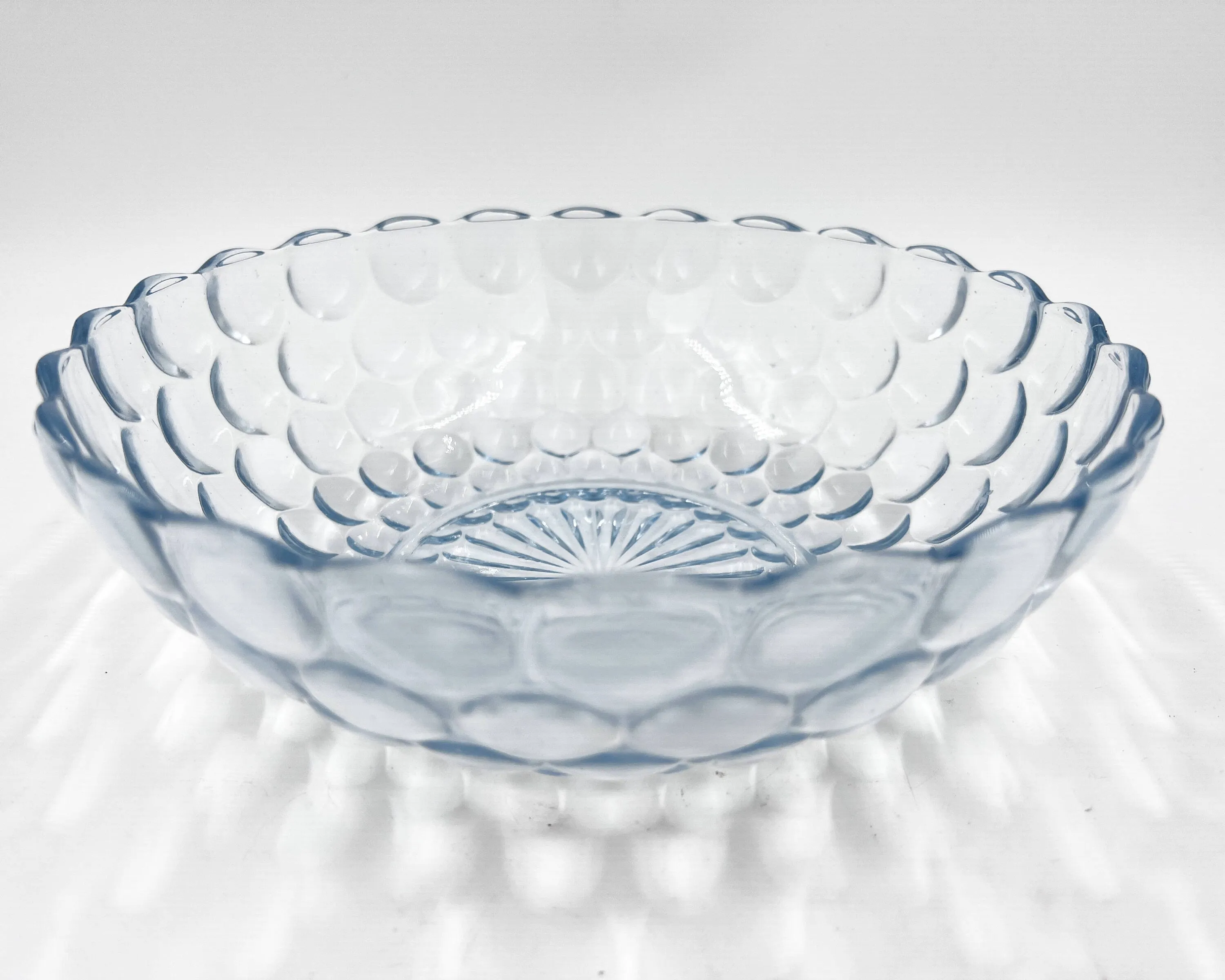 Anchor Hocking Fire King Sapphire Blue Bubble Glass Large Berry Bowl