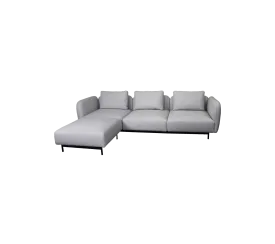 Aura 3-seater sofa, w/high armrest & chaise lounge, right (1)