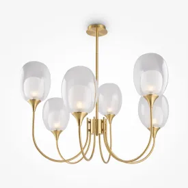 Aura 6Lt Centre Ceiling Light - Brass Finish