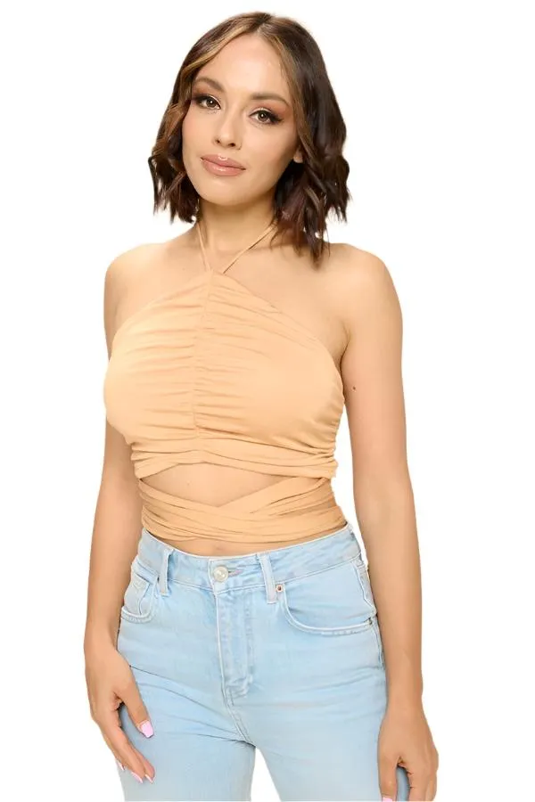 Bandage Crop Halter Top