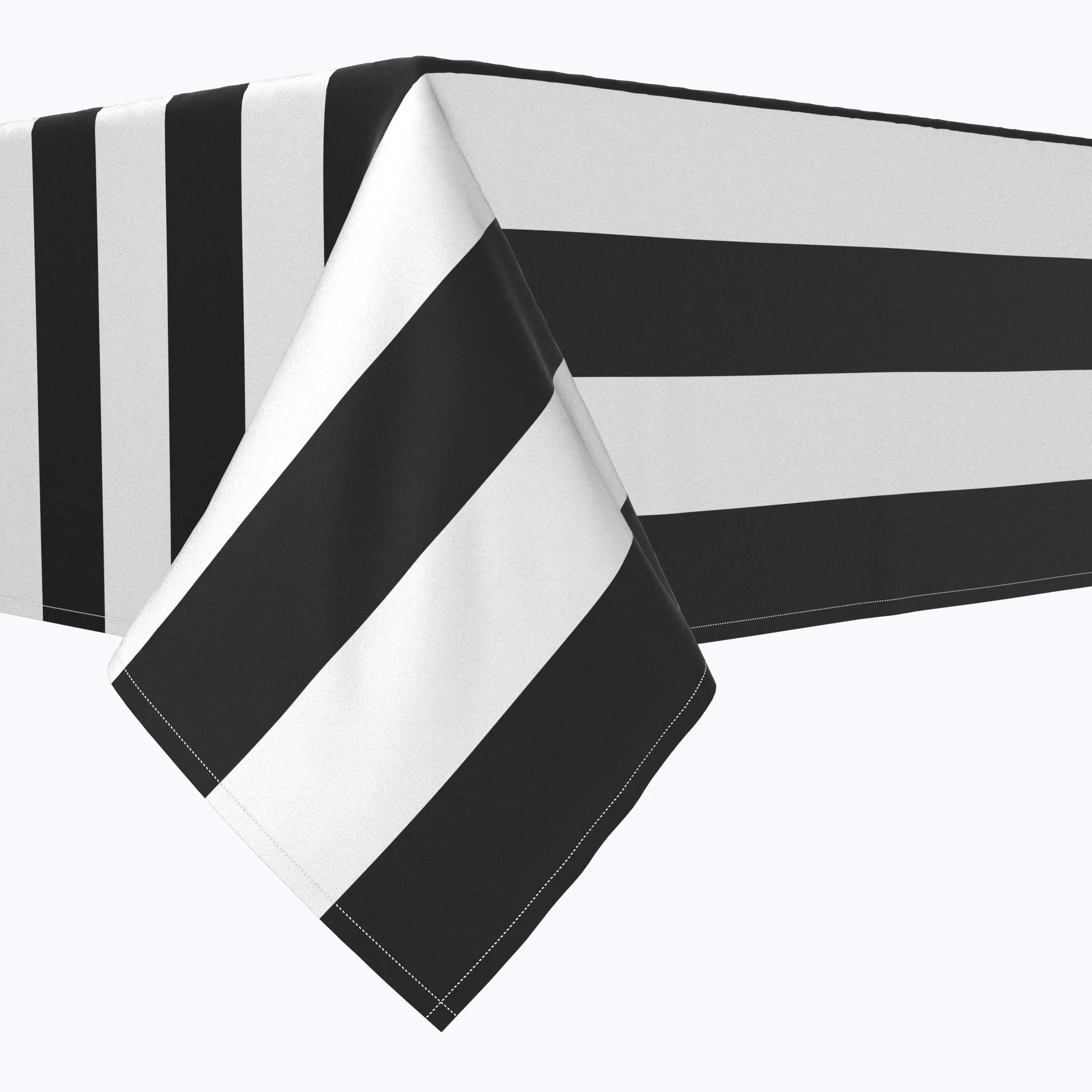 Black & White Cabana Stripe Squares