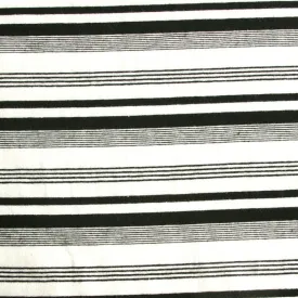 Black/White Thick and Thin Stripe Knit Fabric