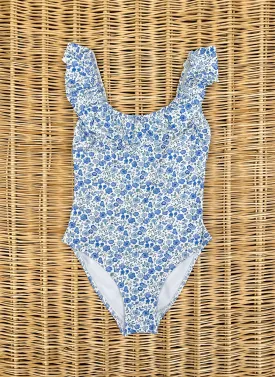 Blue Flowers Onepiece Swimsuit - LADY