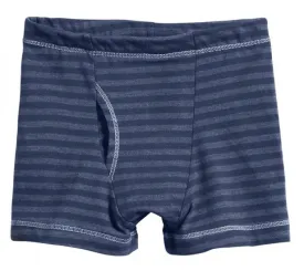 Boys Soft Stripe Boxer Brief | Midnight Blue