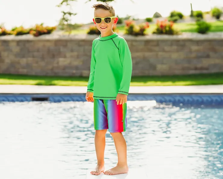 Boys UPF 50  Long Sleeve Rashguard | Medium Grey