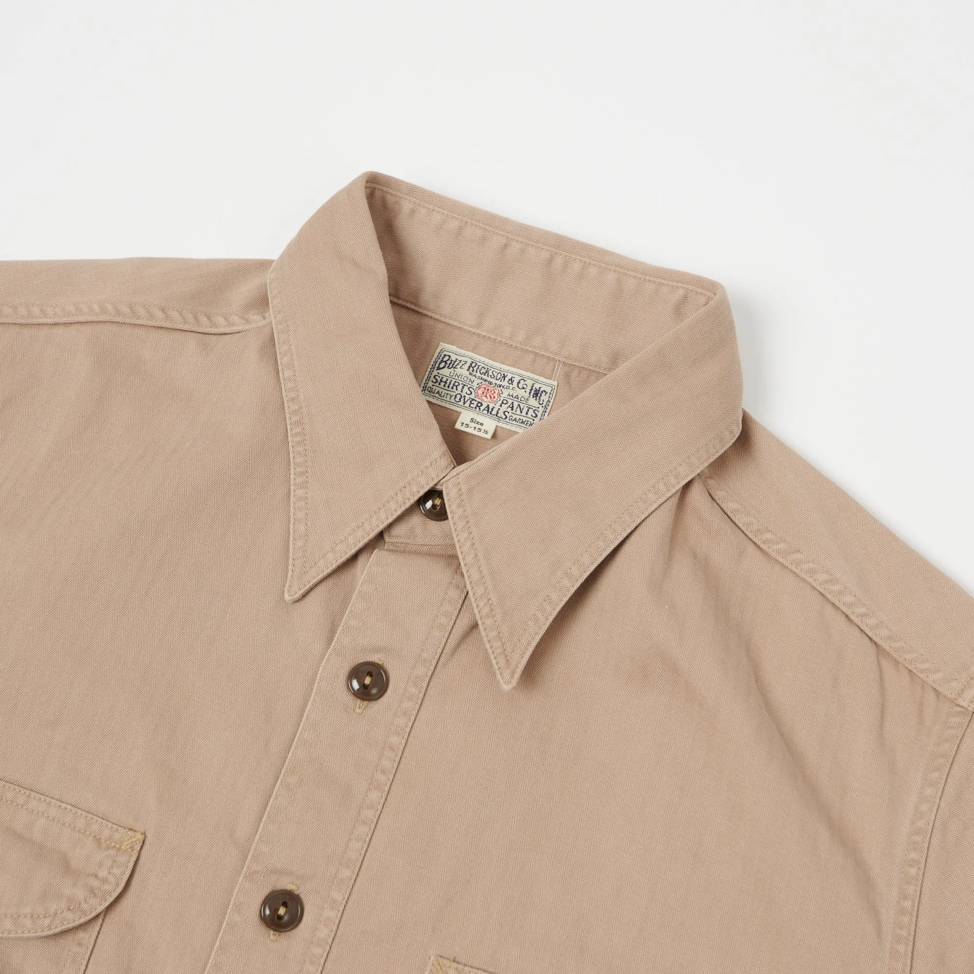 Buzz Rickson's Herringbone Work Shirt - Beige