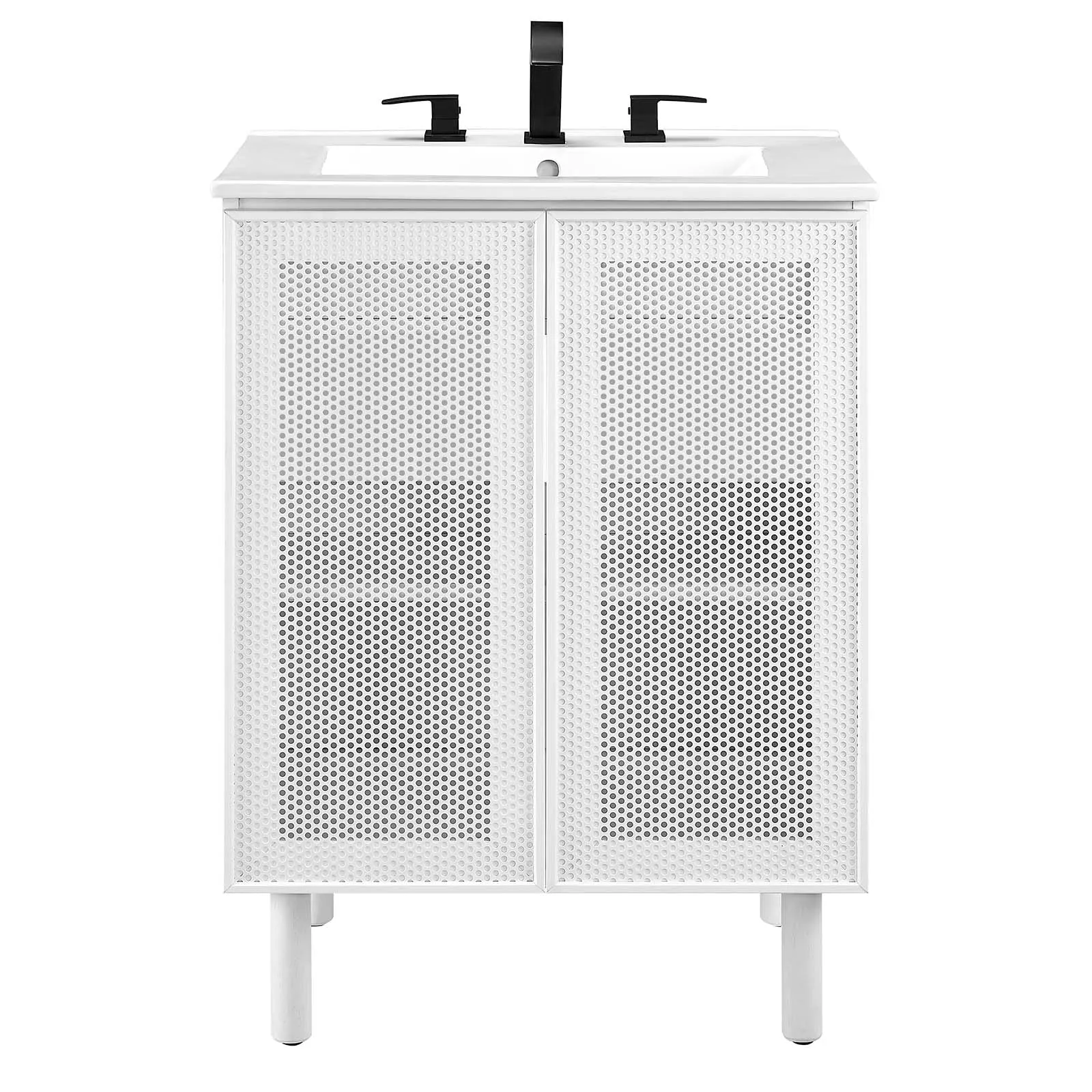 Calla 24" Perforated Metal Bathroom Vanity by Modway