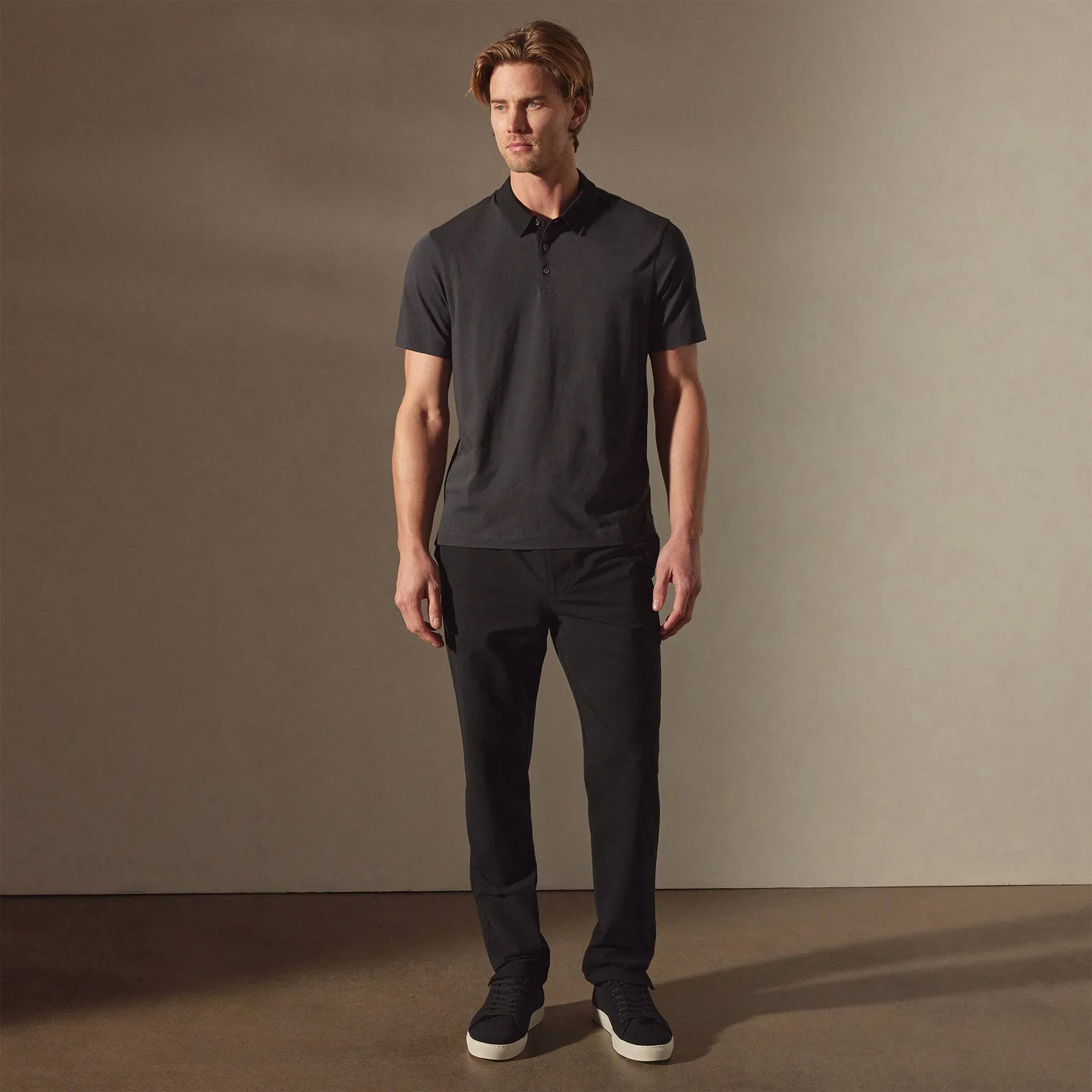 Clean Finish Jersey Polo - Magma/Black