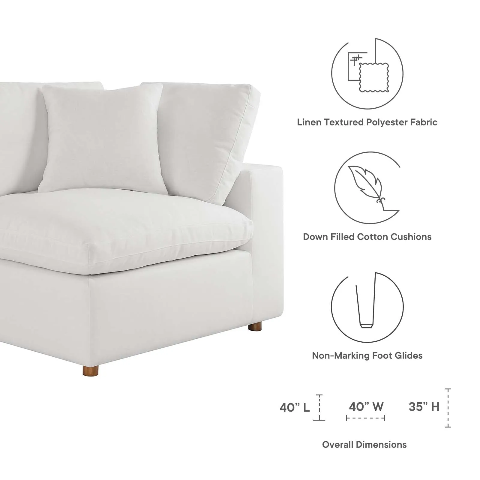 Commix Double Reclining Sectional by Modway