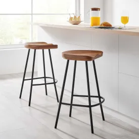 Concord Backless Wood Counter Stools - Set of 2 by Modway