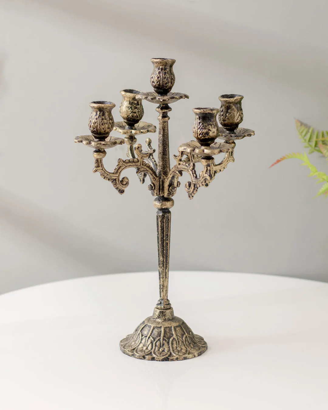 'Constantinople' Cast Iron 5 Arm Candelabra