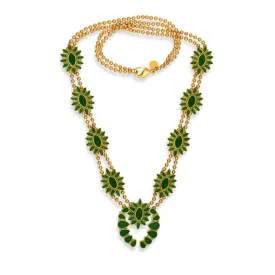 Desert Squash Blossom Necklace - Green Strawberry Quartz