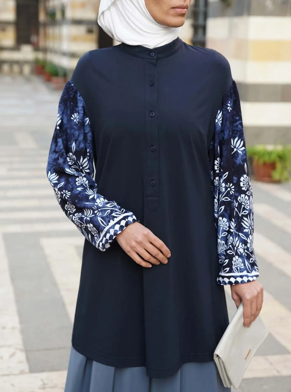 Dropped Shoulders Printed Tunic