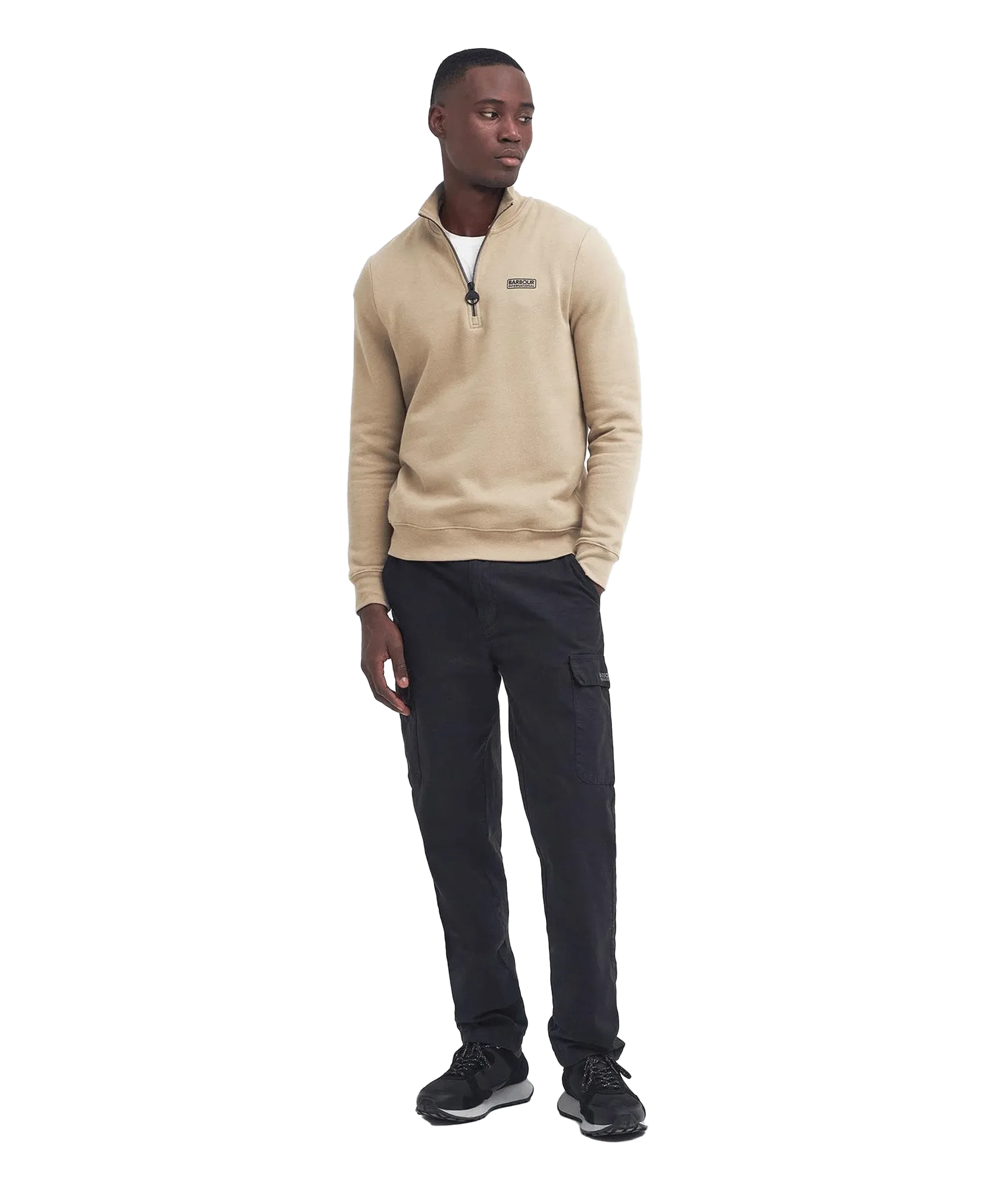 Essential Half-Zip Sweatshirt - Beige