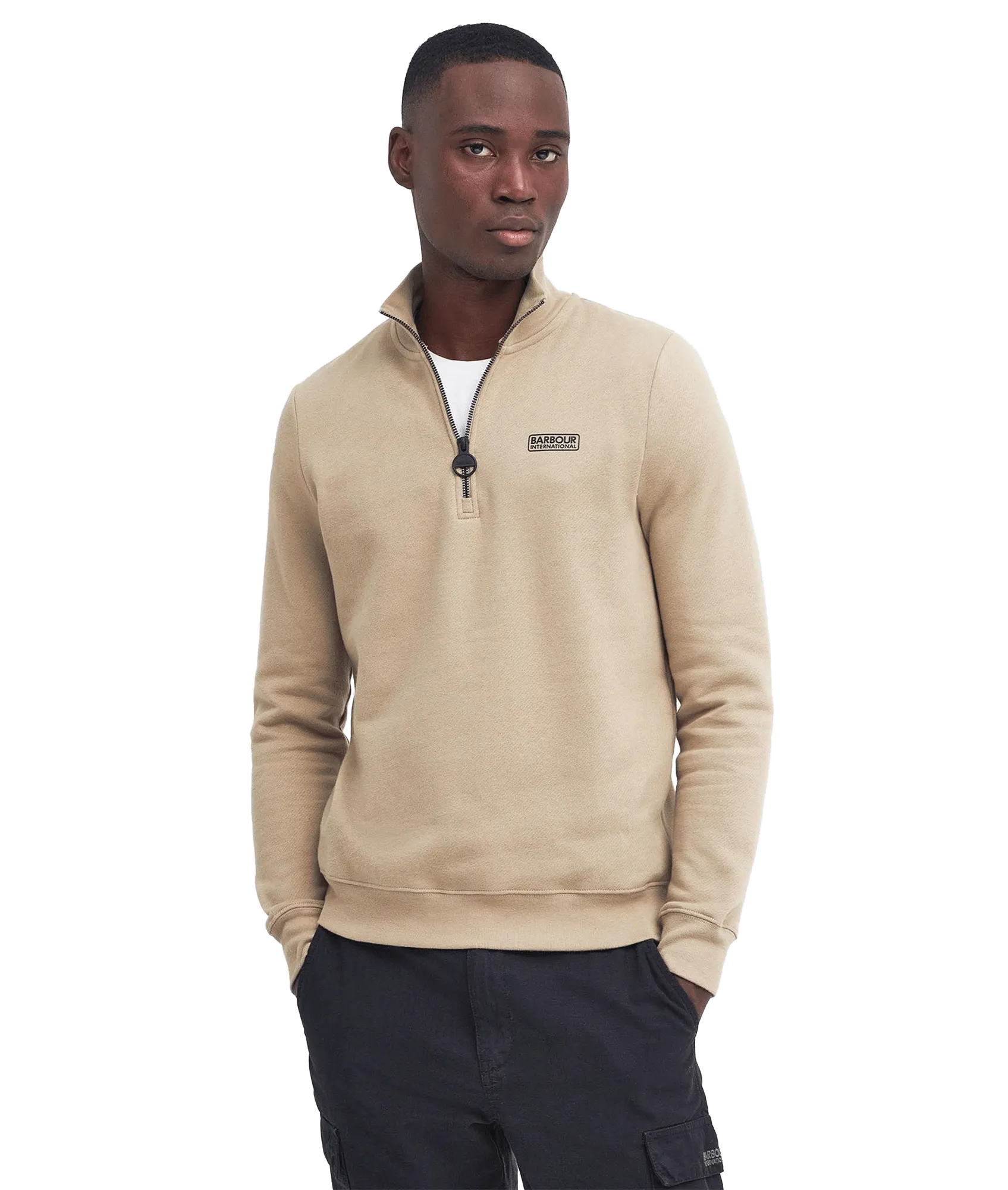 Essential Half-Zip Sweatshirt - Beige