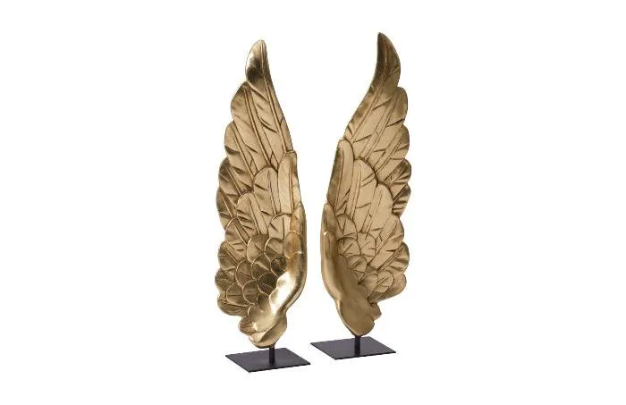 Gold Leaf Wing Table Top Accent Set Of 2