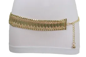 Gold Metal Chain Fashion Belt Hip High Waist Size S M L