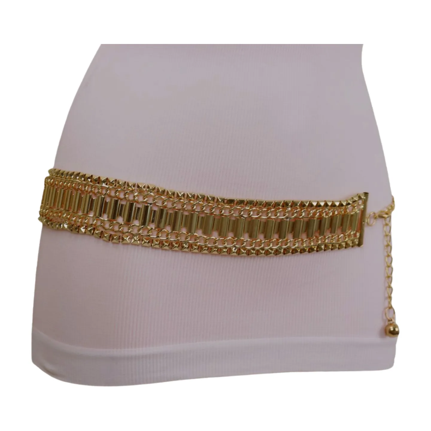 Gold Metal Chain Fashion Belt Hip High Waist Size S M L