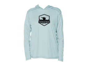 Light Blue Hooded Performance Fishing Shirt- HFD