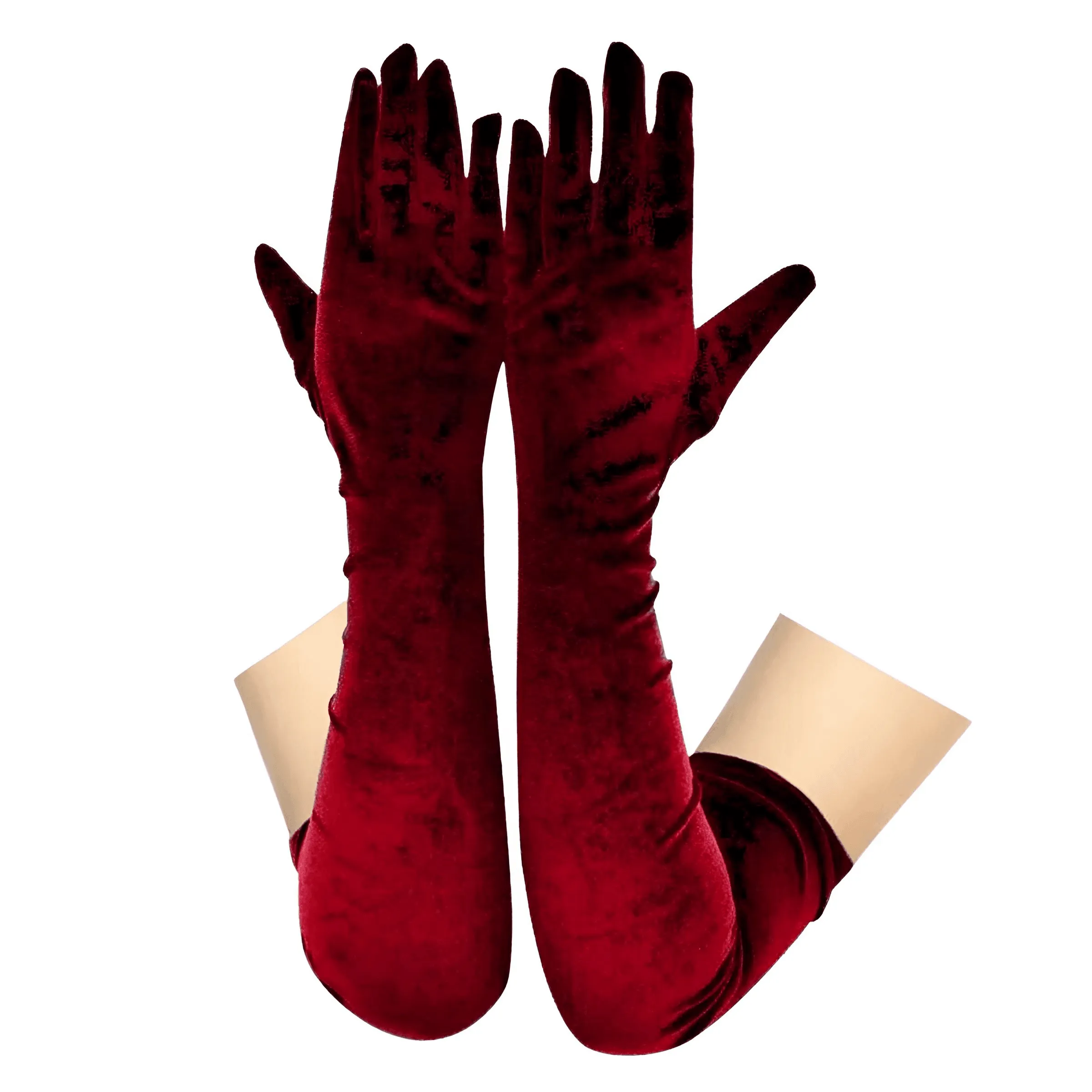 Long Velvet Dinner Dress Gloves For Women