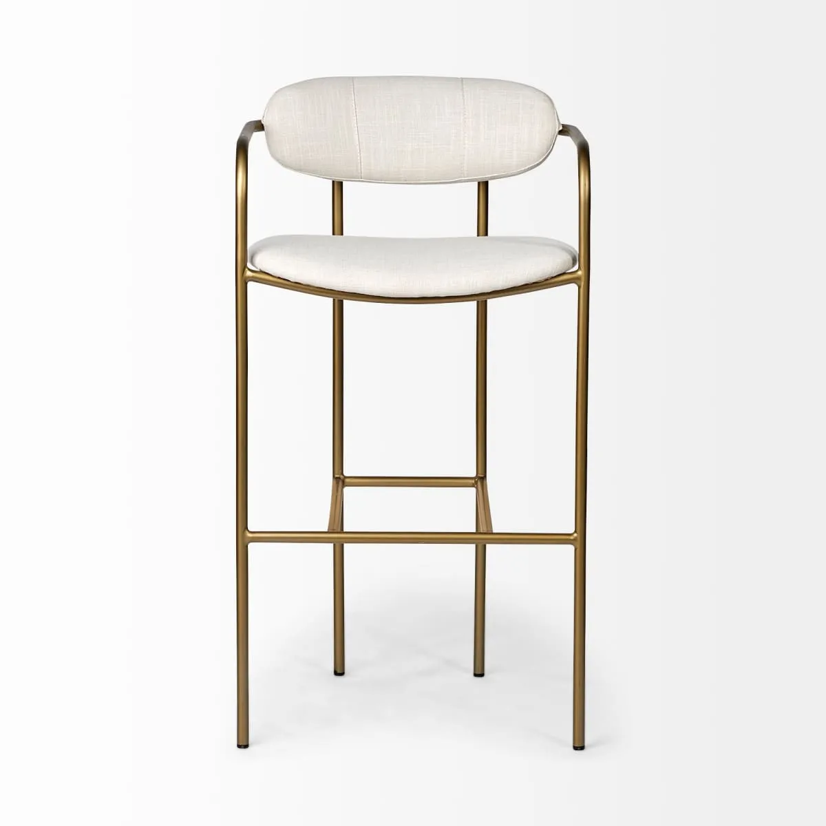 Parker Bar Counter Stool Cream Fabric | Gold Metal | Bar