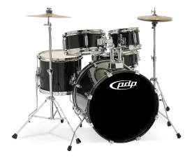 PDP Player Piano Black Junior Drum Set - 18, 8, 10, 12, 5x12 - PDJR18KTCB