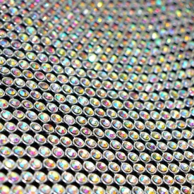 Rhinestone Aluminum Scale Mesh Fabric | Blue Moon Fabrics