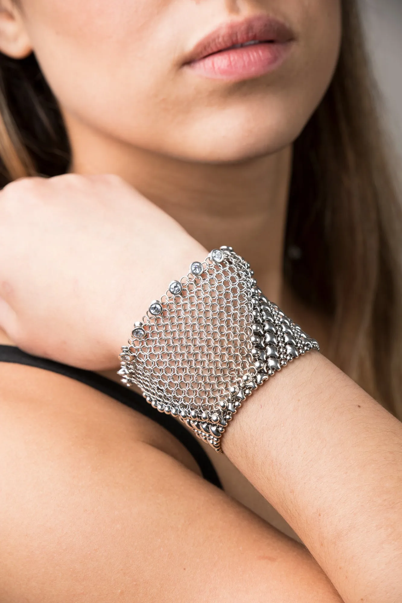 SG Liquid Metal Chainmail CMB6Z-AS (antique silver finish) Bracelet by Sergio Gutierrez