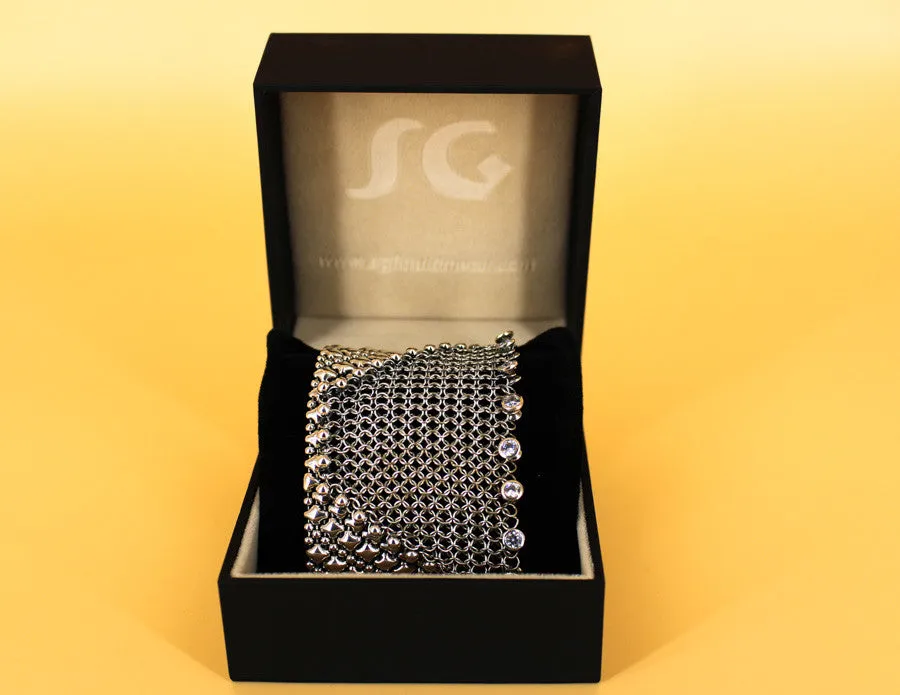 SG Liquid Metal Chainmail CMB6Z-AS (antique silver finish) Bracelet by Sergio Gutierrez