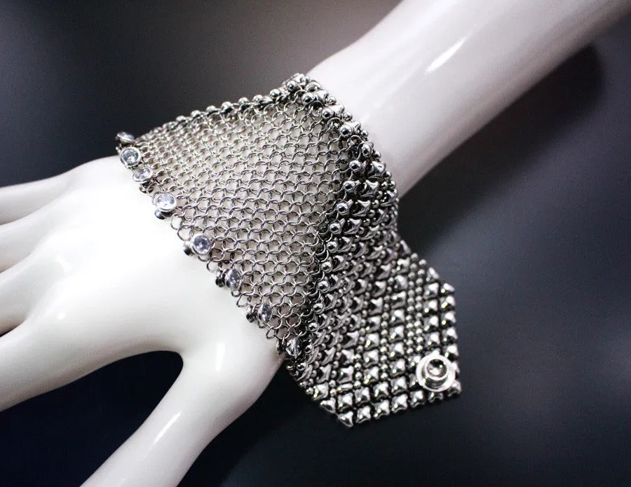 SG Liquid Metal Chainmail CMB6Z-AS (antique silver finish) Bracelet by Sergio Gutierrez