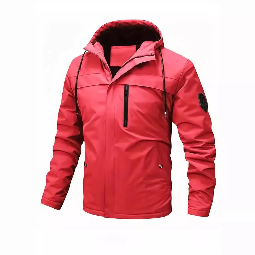 Solid Color Fleece Lined Male Windbreaker (4 colors)