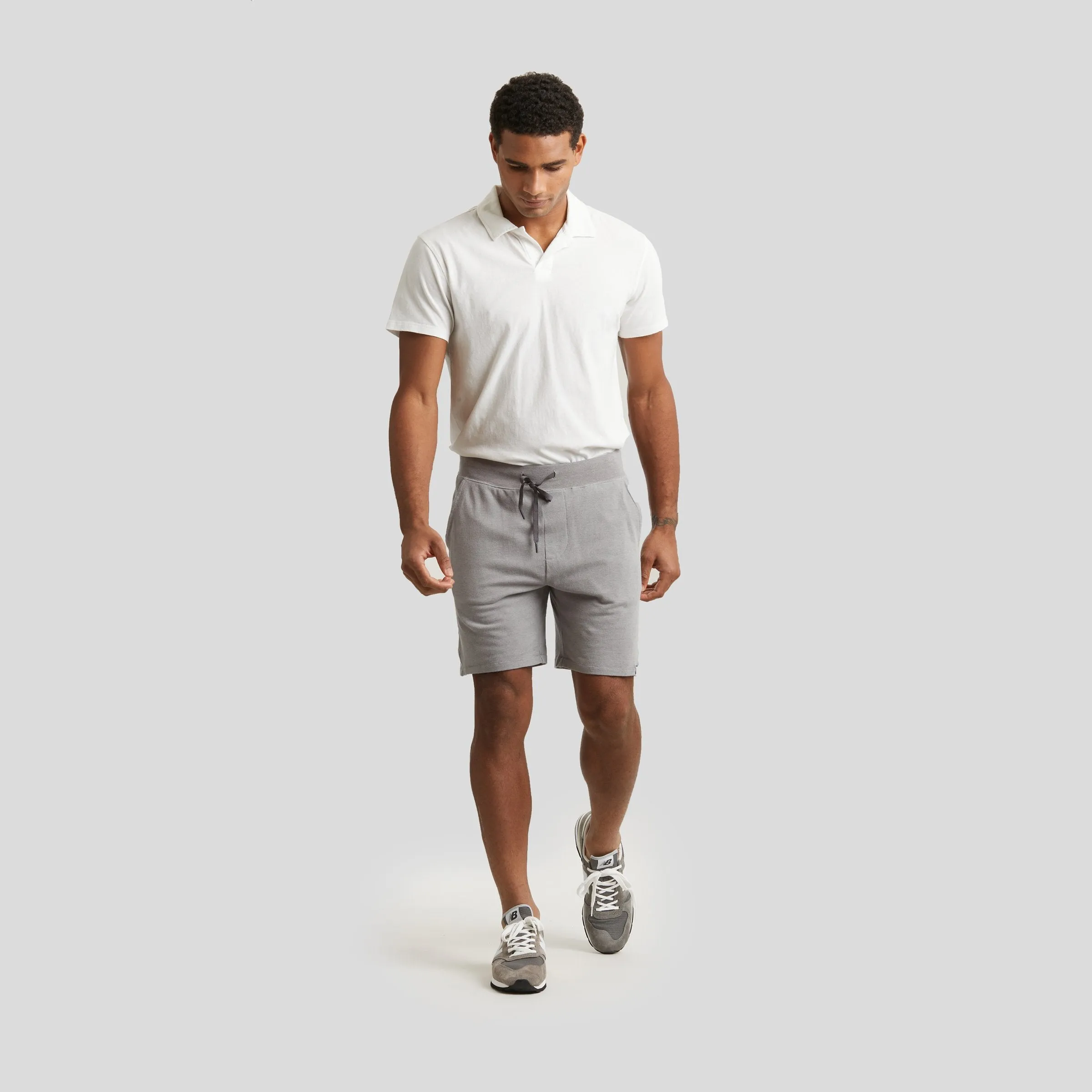 Sport Micro Pique Shorts - Light Gray