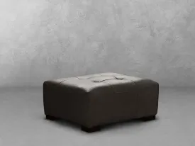 Teagan Leather Ottoman