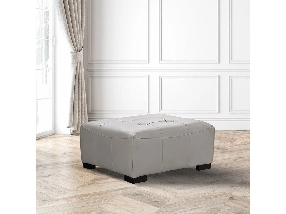 Teagan Leather Ottoman