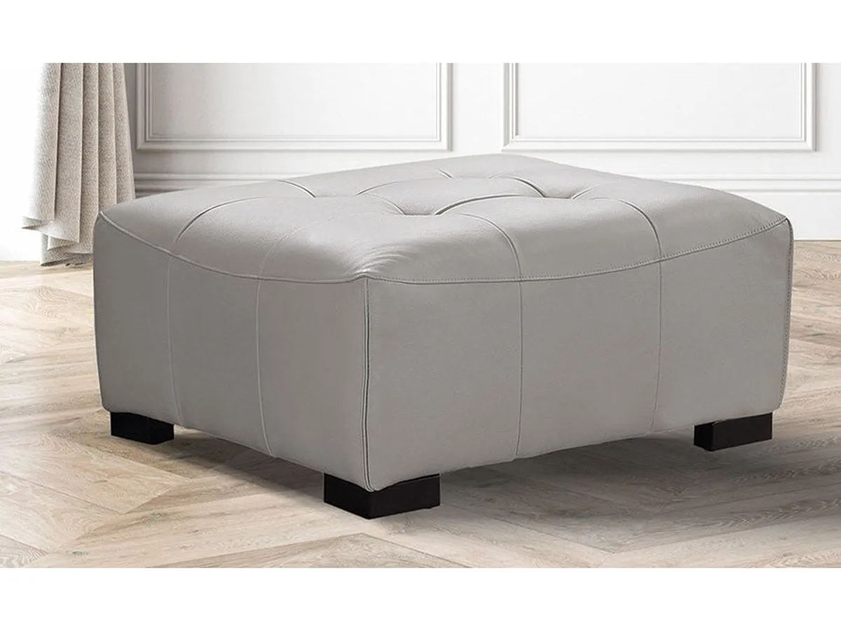 Teagan Leather Ottoman