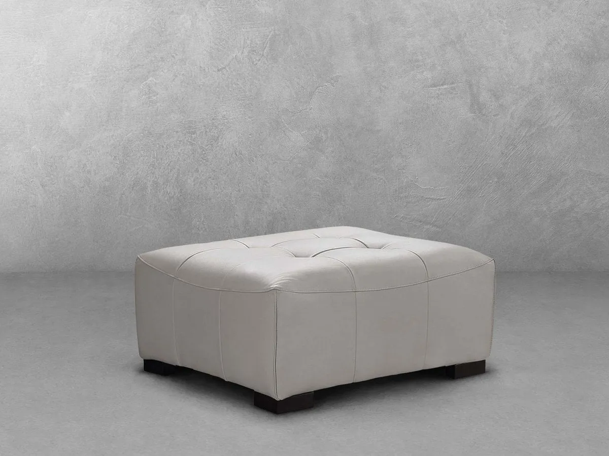 Teagan Leather Ottoman