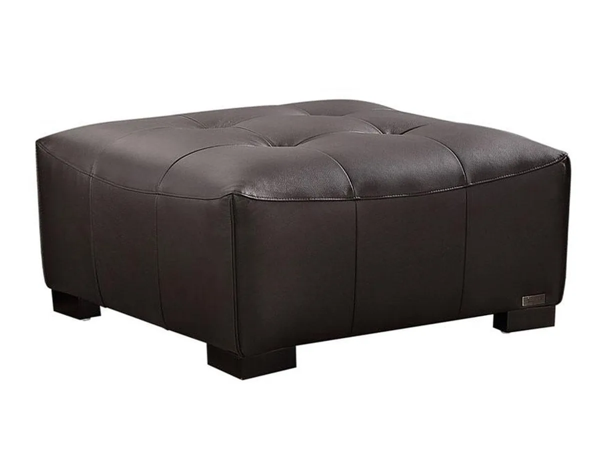 Teagan Leather Ottoman