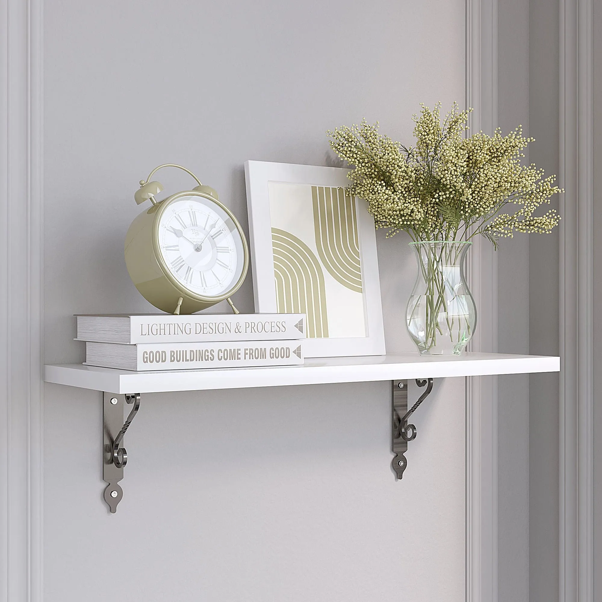 Wall Shelf Retro - Black, White