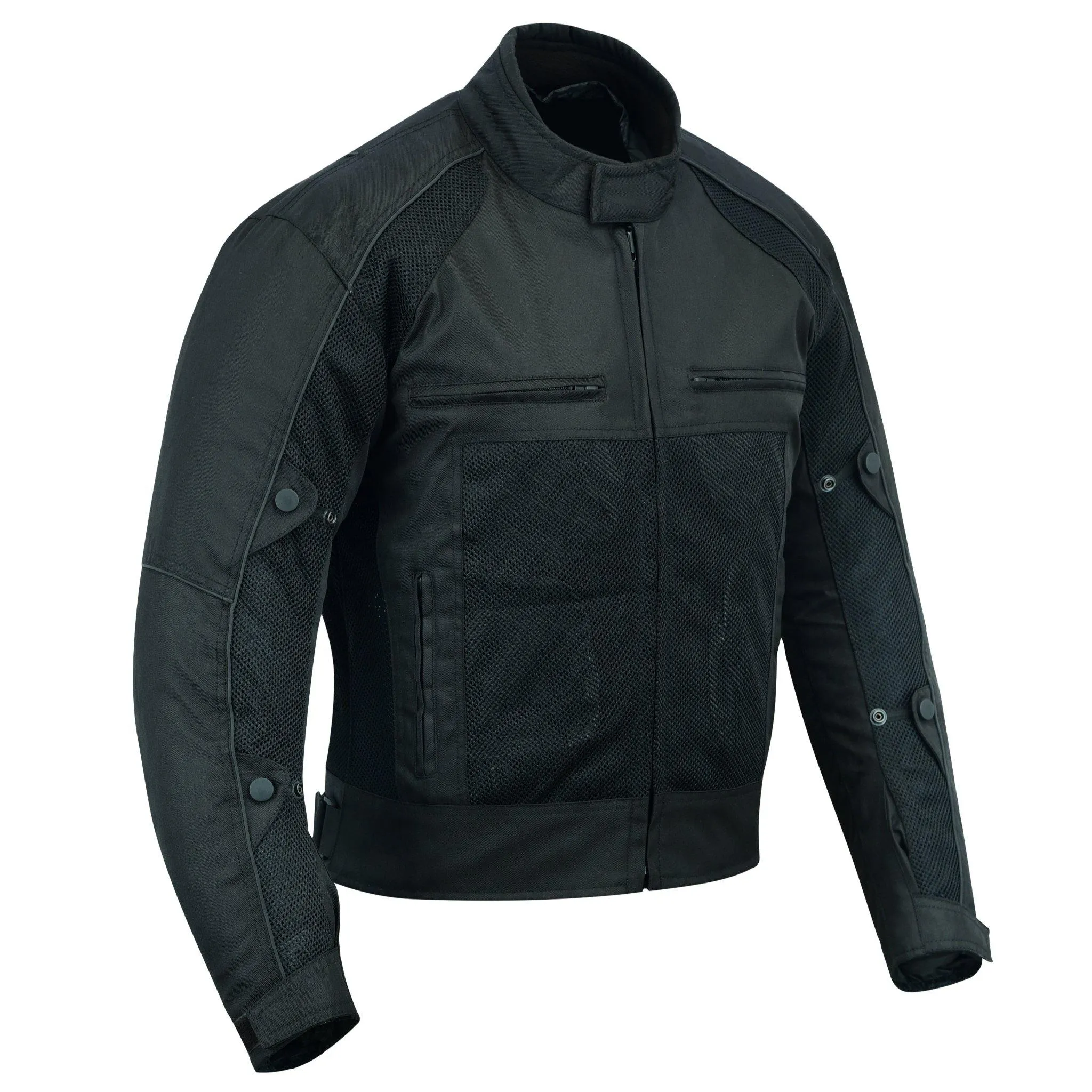 Warrior Gears® Air Mesh Motorbike Jackets for Men, Breathable Textile Motorbike Jacket with Removable Lining and CE Armours