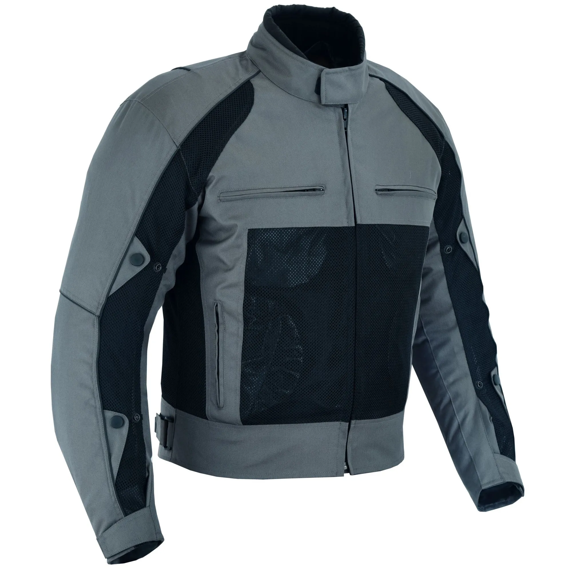 Warrior Gears® Air Mesh Motorbike Jackets for Men, Breathable Textile Motorbike Jacket with Removable Lining and CE Armours