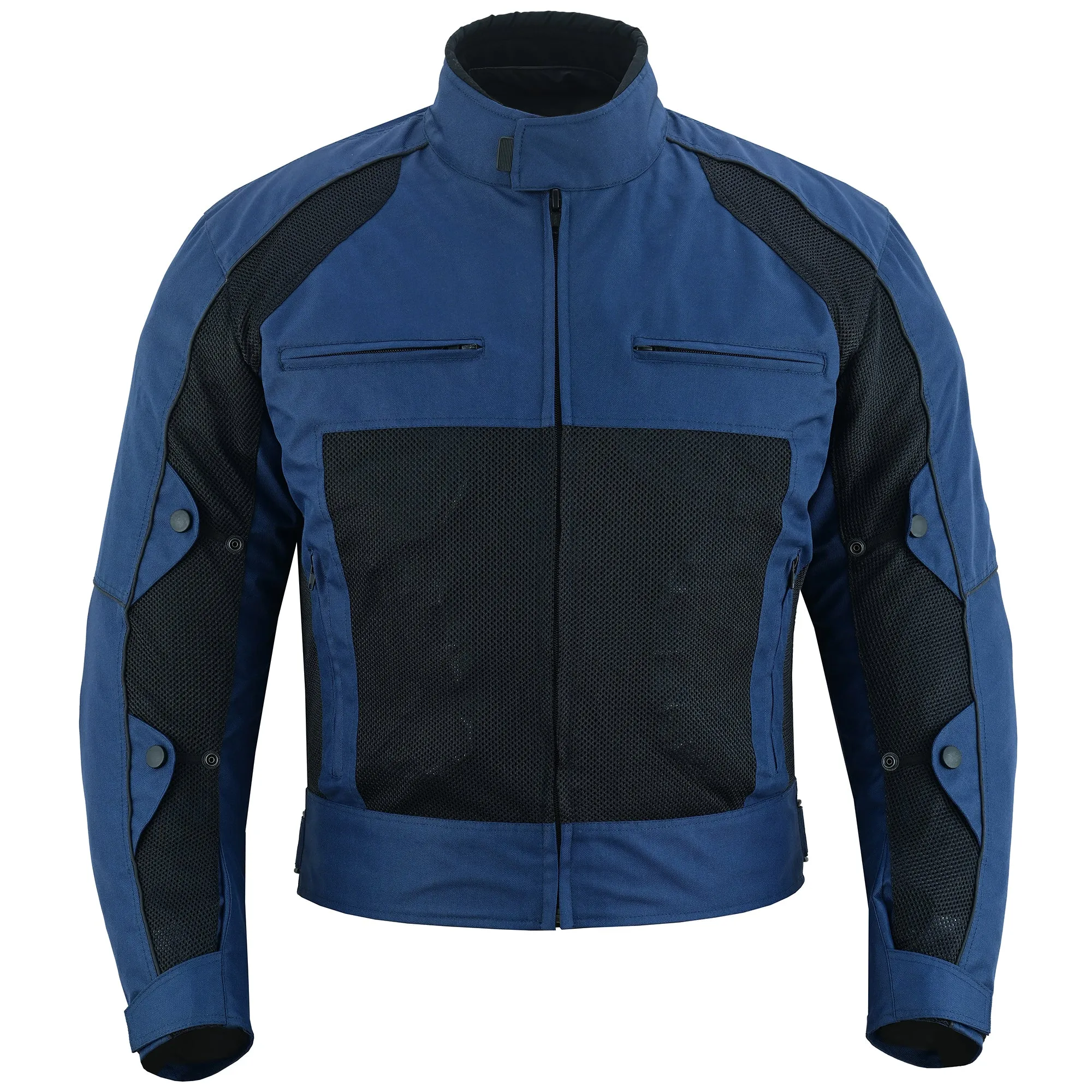 Warrior Gears® Air Mesh Motorbike Jackets for Men, Breathable Textile Motorbike Jacket with Removable Lining and CE Armours